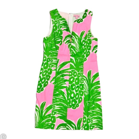 Lilly Pulitzer Dresses & Skirts - Lilly Pulitzer Mila Shift Dress Flamenco pineapple Pink and Green NWOT size 0
